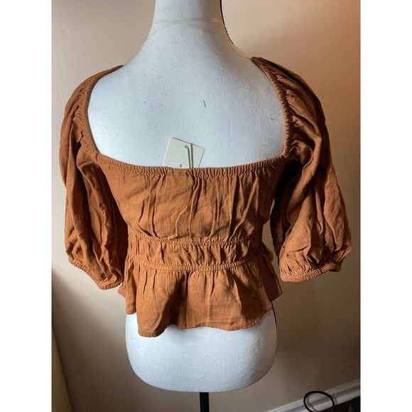 Boho Top Puff Sleeved NWT! - Picture 7 of 10